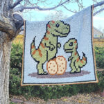 Dino Family C2C Crochet Afghan Dinor Family C2C Crochet Afghan in tree