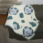 Swiss Cheese Afghan for children on couch
