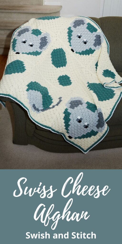 mouse crochet blanket for kids Pinterest image